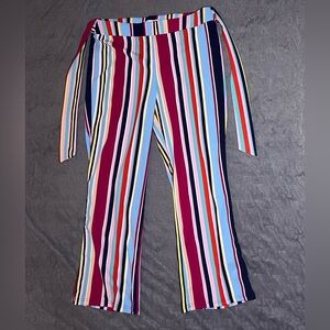 Fashion Nova Pink and Blue Wide Leg Pants